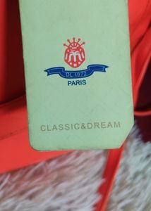 Orange Handbag With Side Belt With Red Heels👠