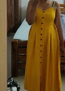 Mustard Yellow Midi Dress