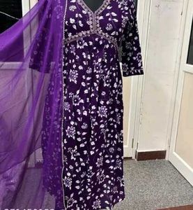 New Purple Kurta Set with Duppatta 💜