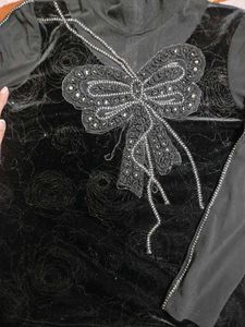 Elegant Black Velvet Top