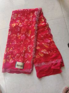 Floral Pink Saree