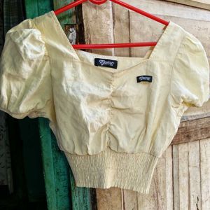 Momo Crop Top - Puff Sleeve