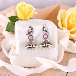 Peacock Jhumka Earrings