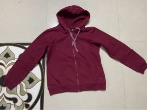 Maroon Zip-Up Hoodie