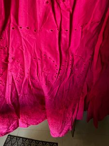 Pink Eyelet Summer Dress