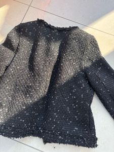 Chic Black Tweed Jacket