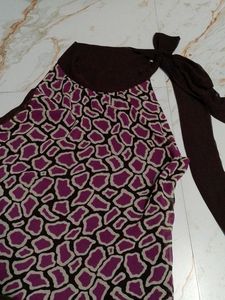 Abstract Print Sleeveless Dress