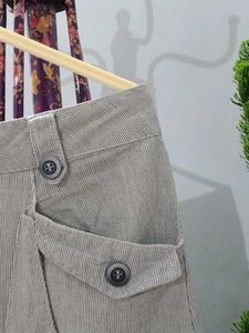 cotton Button Detail Skirt