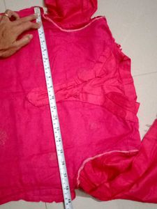Heavy Zari Work Dark Pink/Peach Colour Suit