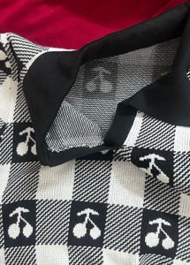 Cherry Print Sweater Type Top