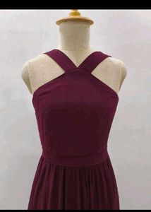 sale ❗🎊🎉Elegant Burgundy Maxi Dress