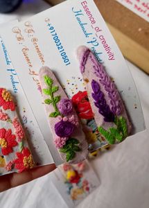 Handembroidered Hair Clip