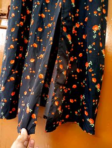 Floral Dress With Slide Slit