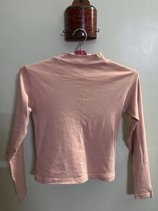 Cute Pink Mock Neck Top