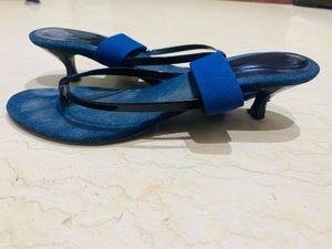 Jeans Material Toe Heels