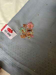 Elegant Embroidered Saree