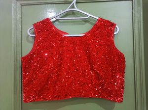 Red Sequin Blouse ✅