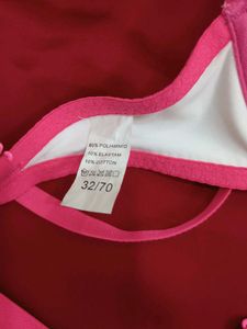 Pink &#39;LOVE&#39;  pushup multifunctional Bra