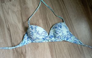 Padded Halter Neck &amp; Tie-back Bra.
