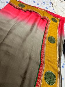 Beautiful Festive Saree With Trending Border