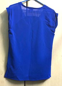 Blue V-Neck Top