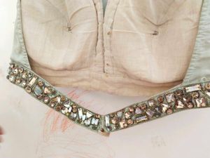 Heavy Flared Backless Choli Lehnga
