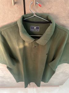 Louis Philippe Green Polo T-Shirt