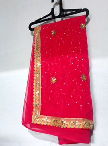Beautiful Rose Color Saree Specially For Wedding