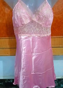Pink Floral Lace Nightgown