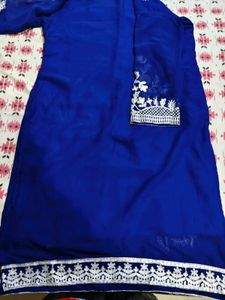 Elegant Blue Embroidered Kurti