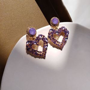 Luxury Gemstone Heart Earrings