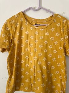 Yellow Printed T-shirt