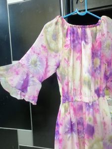 2 Combo Tie-Dye &amp; Floral Maxi Dress