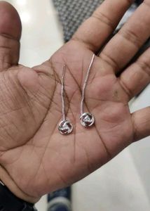 925 Sterling Silver Sui Dhaga Dangling Cube Earrin