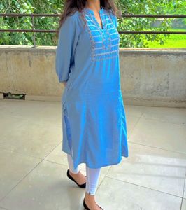 Max Embroidered Straight Kurta
