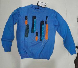 Stylish Blue Patterned Sweater (Here And Now Brand