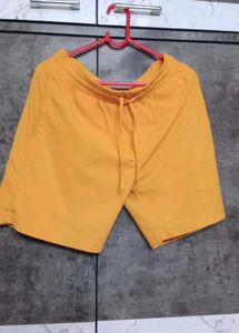 Yellow Casual Shorts