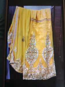 Beautiful Peplum Haldi Dress With Gharara