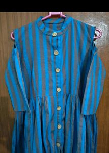Blue Striped Kurti
