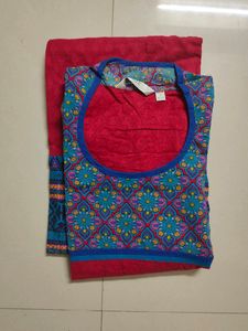 Red Cotton Kurta