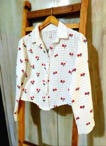 Floral Print Shirt Bust Size-36-M