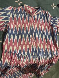 Ikat Knee Length Dress