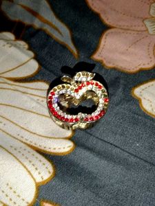 Apple Shaped Rhinestone Hair Clip