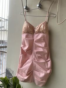 Arden B Pink Sequin Mini Dress