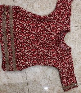 Red Floral Sharara Suit