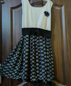 Cute Blue And White Dress .