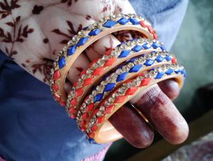 Colorful Beaded Bangles Set