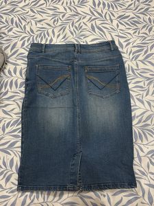 Denim Straight Skirt