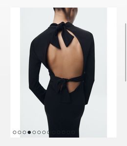 Zara Black Open Back Dress