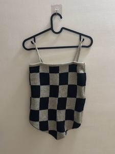 Thrifter Checkered Knit Tank Top